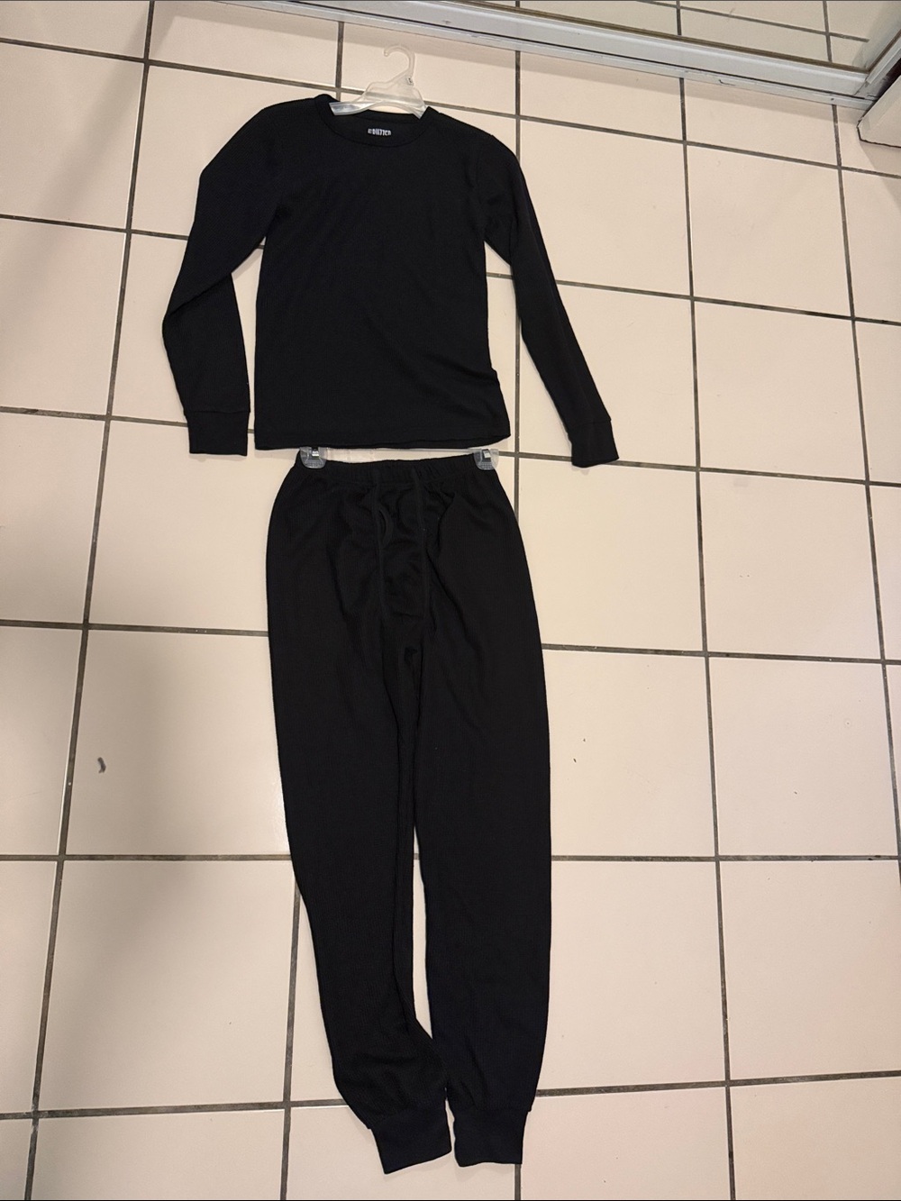 Black Thermal Two-Piece Base Layer Set